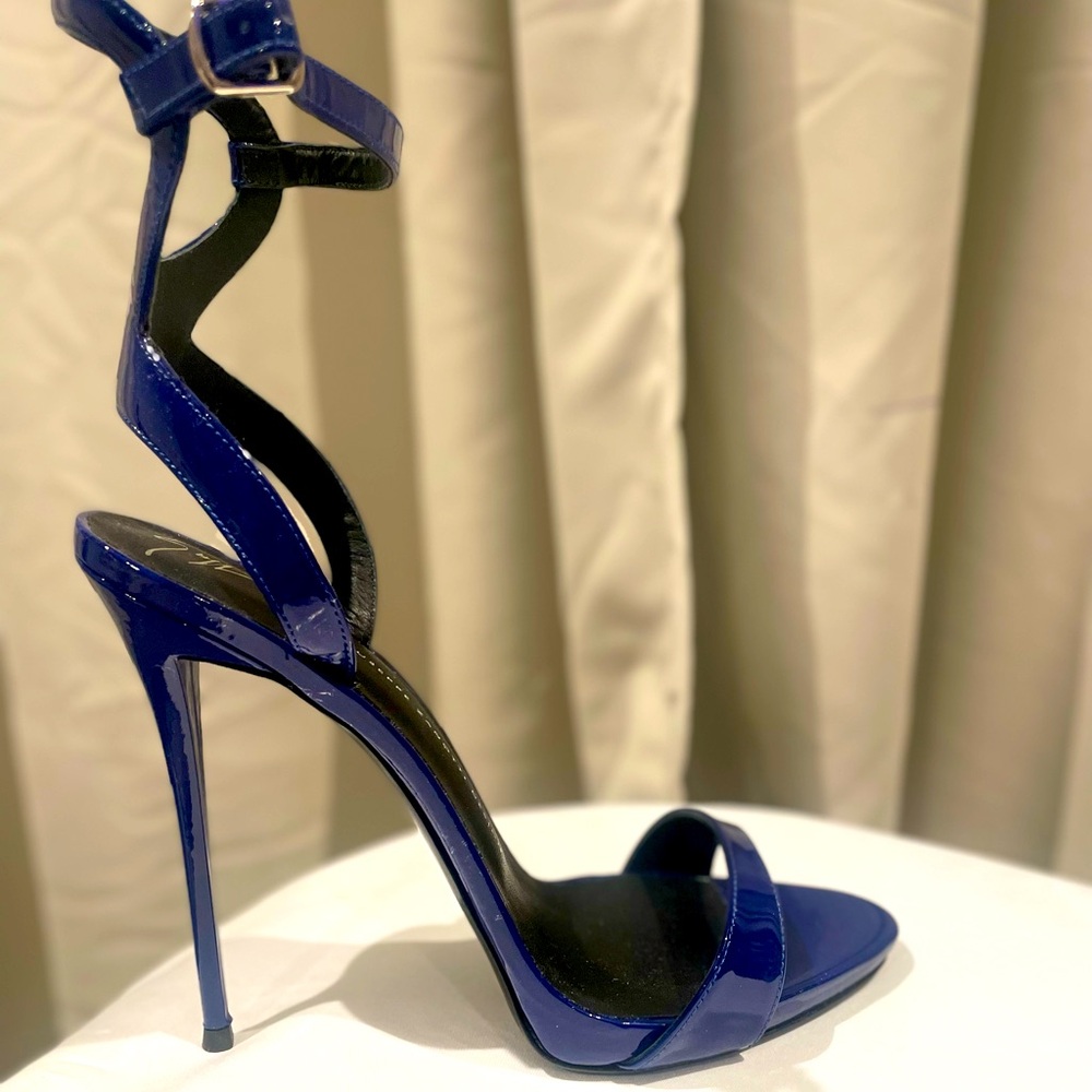 Giuseppe Zanotti Strap High Heeled Sandals- Royal Blue